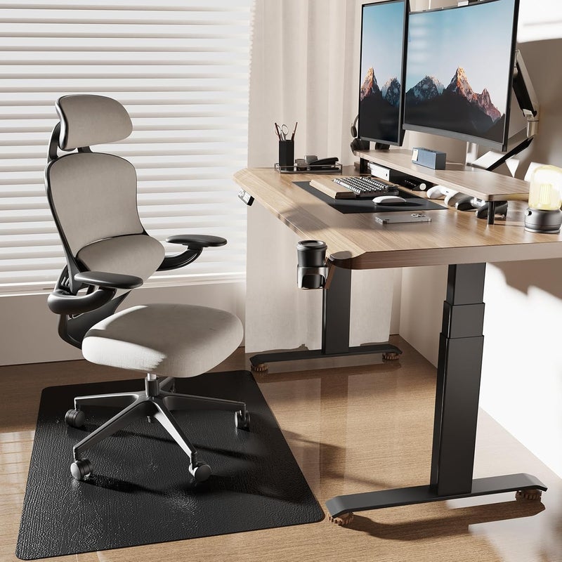 KEYDOL [Thickened to 2.0mm] 36"x 48" Office Chair Mat for Hardwood, Vinyl Computer Floor Mat, Anti-Slip Desk Mats for Hardwood, Easy to Clean Office Chair Floor Protector, Durable Rolling Chair Mat - Image 1